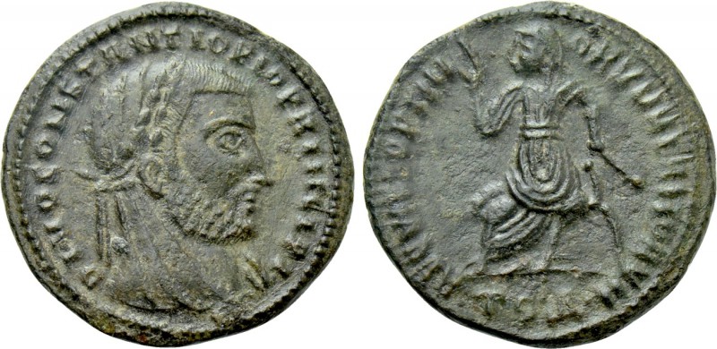 DIVUS CONSTANTIUS I (Died 306). Quarter Follis. Thessalonica. Struck under Const...
