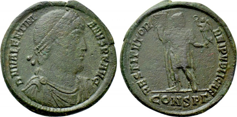 VALENTINIAN I (364-375). Ae. Constantinople. 

Obv: D N VALENTINIANVS P F AVG....