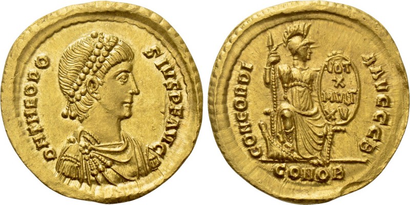 THEODOSIUS I (379-395). GOLD Solidus. Constantinople.

Obv: D N THEODOSIVS P F...
