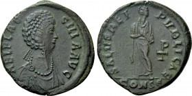 AELIA FLACCILLA (Augusta, 379-386/8). Ae. Constantinople.