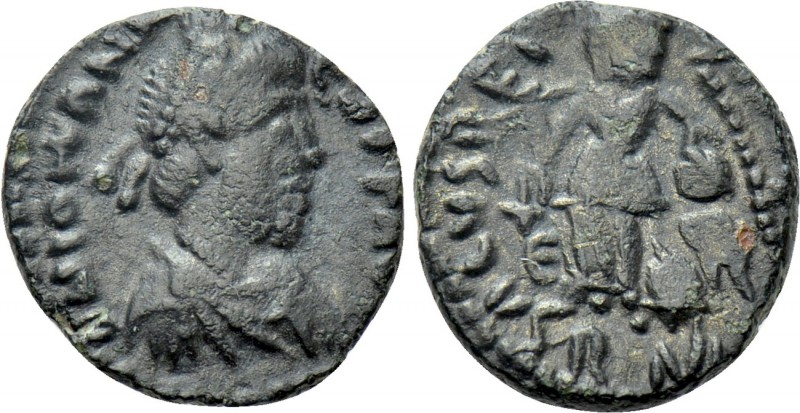 JOHANNES (423-425). Nummus. Rome.

Obv: D N IOHANNES P F AVG.
Diademed, drape...