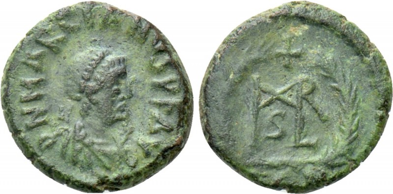 MARCIAN (450-457). Nummus. Constantinople. 

Obv: D N MARCIANVS P F AVG. 
Dia...
