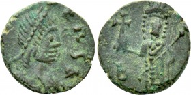 LEO I with VERINA (457-474). Nummus. Uncertain mint.