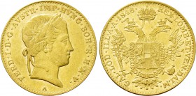 AUSTRIA. Ferdinand I (1835-1848). GOLD Ducat (1848-A). Wien (Vienna).