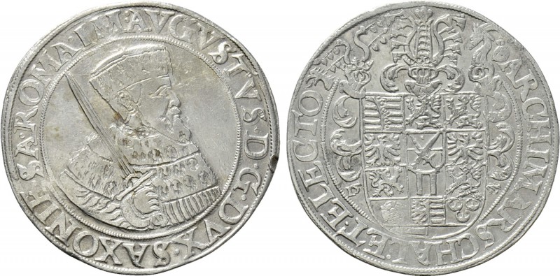 GERMANY. Sachsen. August (1553-1586). Taler (1555). Annaberg. 

Obv: AVGVSTVS ...