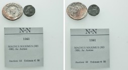 2 Coins of Macrinianus and Magnus Maximus.
