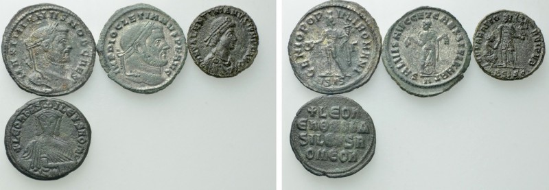 4 Late Roman and Byzantine Coins. 

Obv: .
Rev: .

. 

Condition: See pic...