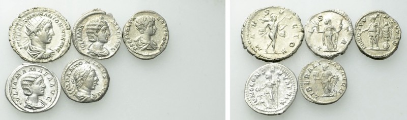 5 Coins of the Severean Dynasty. 

Obv: .
Rev: .

. 

Condition: See pict...