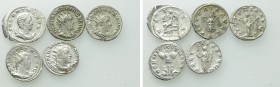 5 Coins of Valerianus and Gallienus.