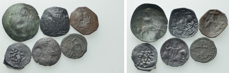 6 Bulgarian Medieval Coins. 

Obv: .
Rev: .

. 

Condition: See picture....