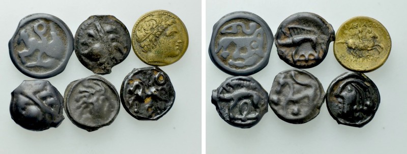 6 Celtic and Greek Coins. 

Obv: .
Rev: .

. 

Condition: See picture.
...