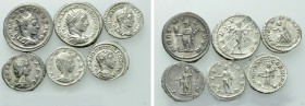 6 Coins of Elagabal and Julia Maesa.