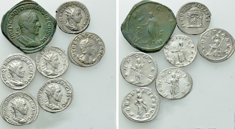 7 Coins of Trajanus Decius und Volusian. 

Obv: .
Rev: .

. 

Condition: ...