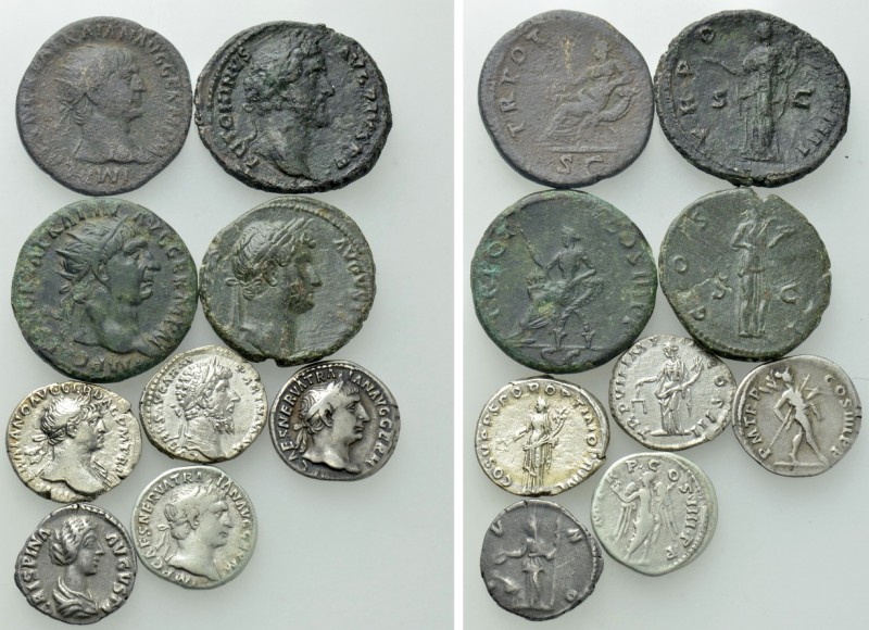 9 Roman Coins. 

Obv: .
Rev: .

. 

Condition: See picture.

Weight: g....