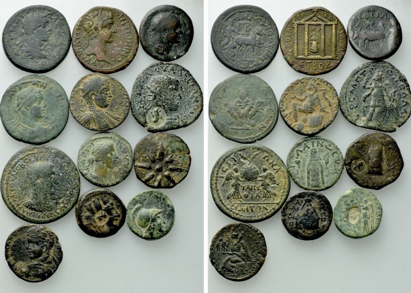 11 Greek Imperial Coins. 

Obv: .
Rev: .

. 

Condition: See picture.

...