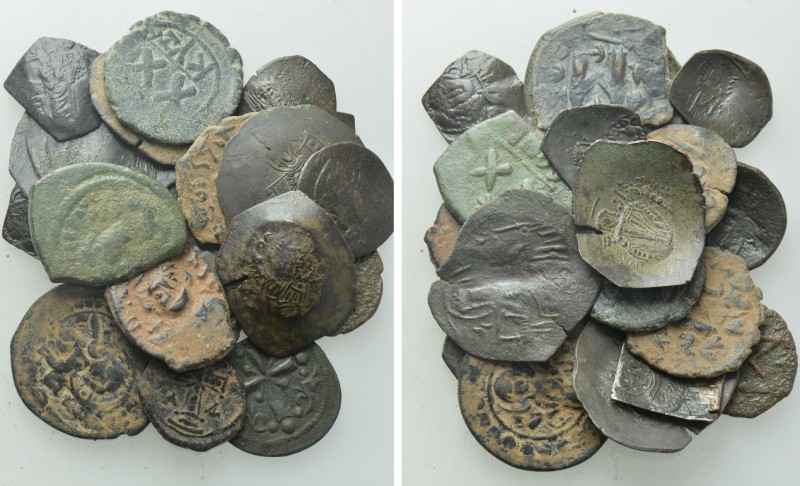 18 Byzantine Coins. 

Obv: .
Rev: .

. 

Condition: See picture.

Weigh...