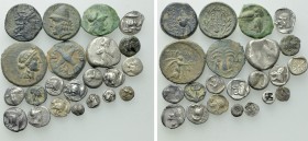 Circa 22 Greek Coins.