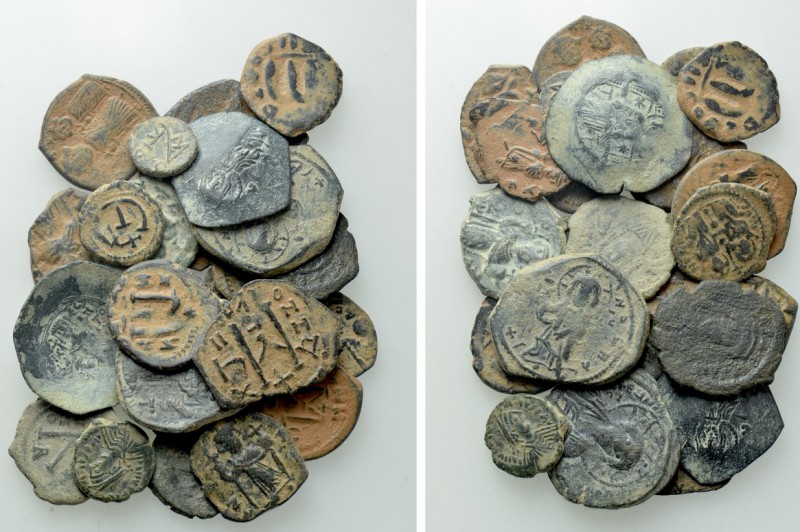25 Byzantine Coins. 

Obv: .
Rev: .

. 

Condition: See picture.

Weigh...