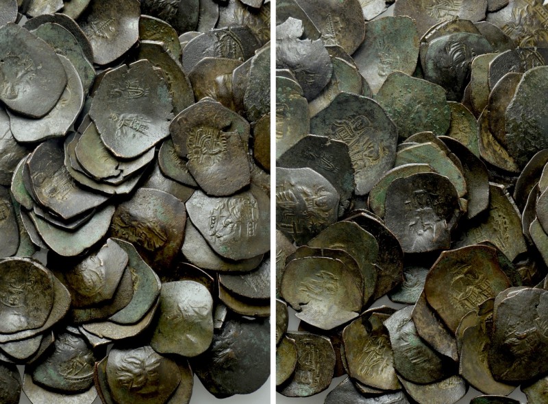 Circa 100 Late Byzantine Coins. 

Obv: .
Rev: .

. 

Condition: See pictu...