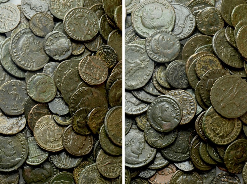 Circa 150 Late Roman Coins. 

Obv: .
Rev: .

. 

Condition: See picture....