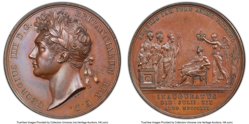 George IV bronzed Specimen "Coronation" Medal 1821 SP62 PCGS, Eimer-1146a, BHM-1...