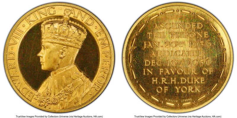 Edward VIII Specimen "Abdication" Medal 1936-Dated (1969) SP67 PCGS, BHM-4278, E...