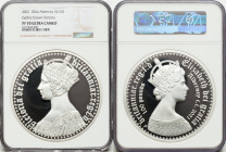 British Dependency. Elizabeth II silver Proof "Gothic Crown Victoria" 100 Pounds (1 Kilo) 2021 PR70 Ultra Cameo NGC, Commonwealth mint, KM-Unl. Mintag...