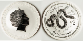 Elizabeth II silver Proof "Year of the Snake" 10 Dollars (10 oz) 2013 UNC, Lunar Year series. HID09801242017 © 2024 Heritage Auctions | All Rights Res...