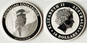Elizabeth II silver Proof "Kookaburra" 10 Dollars (10 oz) 2014 UNC, KM-Unl. HID09801242017 © 2024 Heritage Auctions | All Rights Reserved