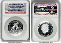 Elizabeth II 5-Piece Lot of Certified silver Issues, 1) High Relief "Kangaroo" Dollar (1 oz) 2010-P PR70 Ultra Cameo NGC 2) "Kookaburra" Dollar (1 oz)...