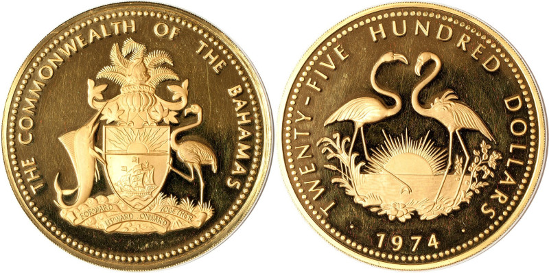 Elizabeth II Uncertified gold Proof 2500 Dollars (12 oz) 1974 UNC, Royal Canadia...