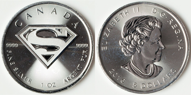 Elizabeth II 28-Piece Lot of Uncertified silver "Superman" 5 Dollars (1 oz) 2016...