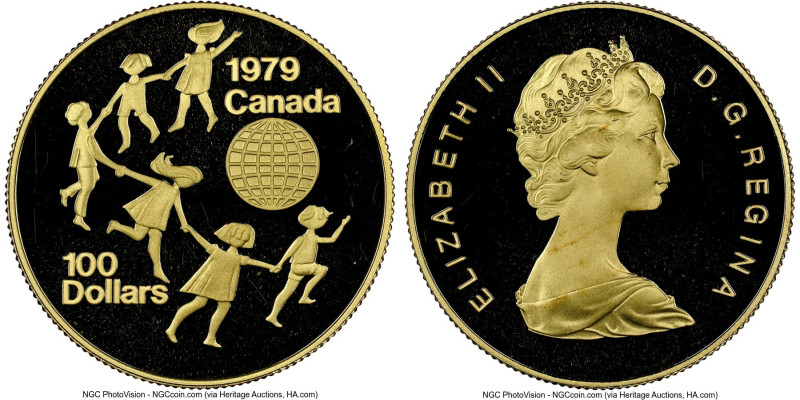 Elizabeth II gold Proof "Year of the Child" 100 Dollars 1979 PR68 Ultra Cameo NG...