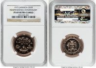 Elizabeth II gold Proof "10th Anniversary of Independence" 20 Dollars 1972 PR69 Ultra Cameo NGC, KM61. Commemorating the 10th Anniversary of Independe...