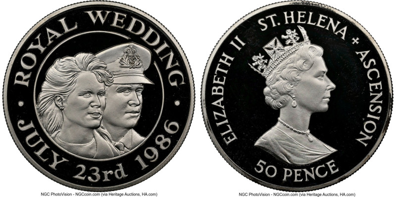 British Dependency. Elizabeth II silver Proof Piefort "Royal Wedding of Prince A...