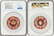 Elizabeth II gilt silver Prooflike ""Filigree Maple Leaf" 5 Dollars (2 oz) 2023 PL70 Ultra Cameo NGC, KM-Unl. Mintage: 1,988 pieces. First releases. A...