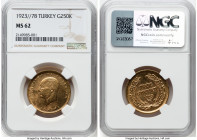 Republic gold 250 Kurush 1923 Year 78 MS62 PCGS, KM857. HID09801242017 © 2024 Heritage Auctions | All Rights Reserved