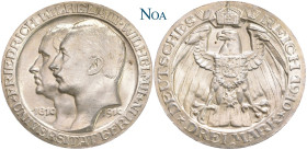REICHSSILBERMÜNZEN PREUSSEN
Wilhelm II., 1888-1918. 3 Mark 1910 A Berlin Zur Jahrhundertfeier der Universität Berlin. J. 107. Feine Tönung, vorzüglic...