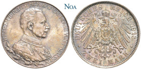 REICHSSILBERMÜNZEN PREUSSEN
Wilhelm II., 1888-1918. 2 Mark 1913 A Berlin 25jähriges Regierungsjubiläum. J. 111. Stempelglänzendes Prachtexemplar mit ...