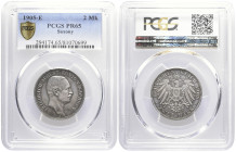 REICHSSILBERMÜNZEN SACHSEN
Friedrich August III., 1904-1918. 2 Mark 1905 E Muldenhütten Die Auflagenzahl in Polierter Platte beträgt 100 Exemplare. J...