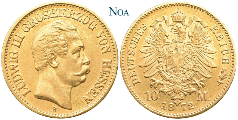 REICHSGOLDMÜNZEN HESSEN
Ludwig III., 1848-1877. 10 Mark 1872 H Darmstadt Auflag...