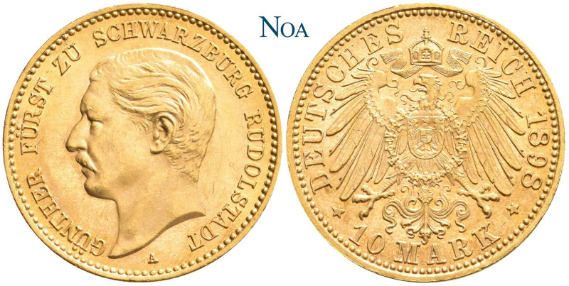 REICHSGOLDMÜNZEN SCHWARZBURG-RUDOLSTADT
Günther Viktor, 1890-1918. 10 Mark 1898...