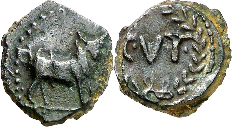 Tiberio. Tarraco (Tarragona). Cuadrante. (FAB. 2378) (ACIP. 3255). Rara. 2,86 g....