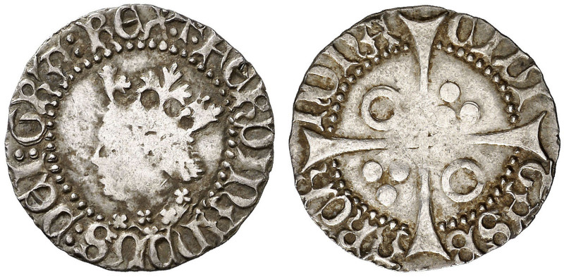 Ferran I (1412-1416). Barcelona. Mig croat. (Cru.V.S. 764) (Badia 450) (Cru.C.G....