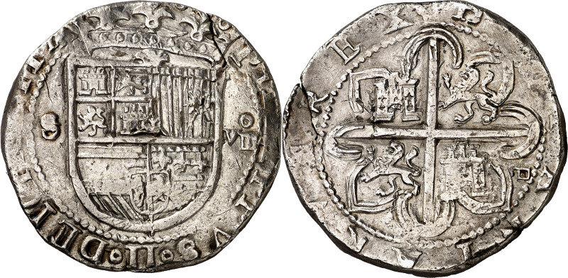 s/d (antes de 1588). Felipe II. Sevilla. . 8 reales. (AC. 720). 27,09 g. MBC.
...