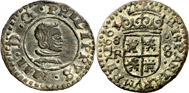 1661. Felipe IV. Sevilla. R. 8 maravedís. (AC. 405) (J.S. M-630). Bella. Escasa ...