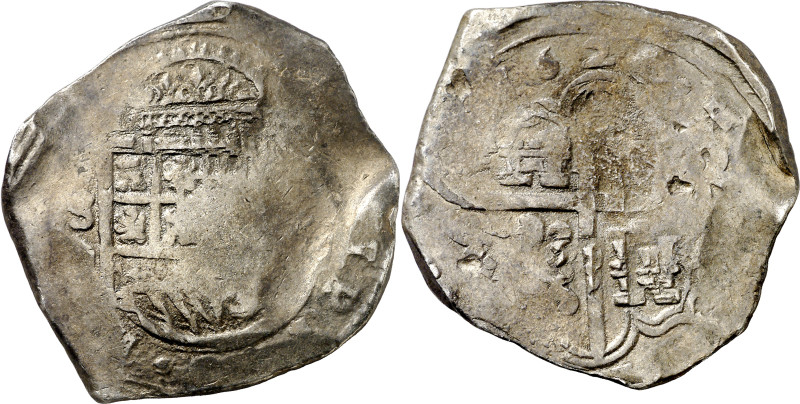 1622. Felipe IV. Sevilla. D. 8 reales. (AC. 1631). Última cifra poco visible. Ac...