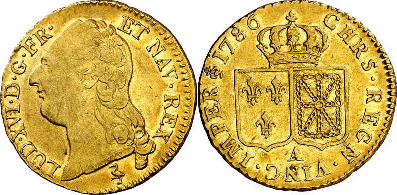 Francia. 1786. Luis XVI. A (París). 1 luis de oro. (Fr. 475) (KM. 591.1). AU. 7,...