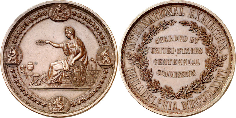 Estados Unidos. 1876. Filadelfia. Exposición del Centenario. Medalla. Grabador: ...