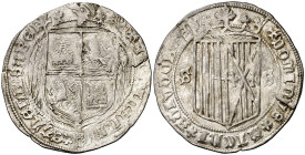 Reyes Católicos. Sevilla. 1 real. (AC. 407). Anterior a la Pragmática. Grieta del cuño. Bella. Ex Colección Isabel de Trastámara 13/12/2018, nº 741. R...